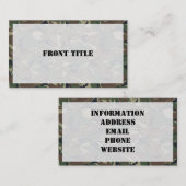 British 95 Forest Green Camouflage Visitenkarte (Vorne/Hinten)