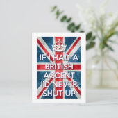 British Accent Postkarte (Stehend Vorderseite)