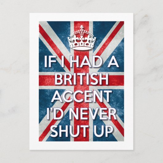 British Accent Postkarte (Vorderseite)