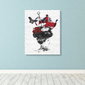 British Afternoon Tea Hat Leinwanddruck (Insitu (Holzboden))