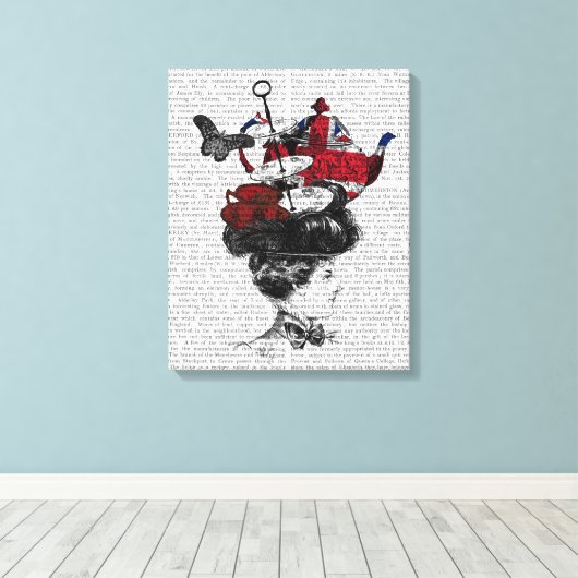 British Afternoon Tea Hat Leinwanddruck (Insitu (Holzboden))