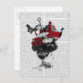 British Afternoon Tea Hat Postkarte (Vorne/Hinten)