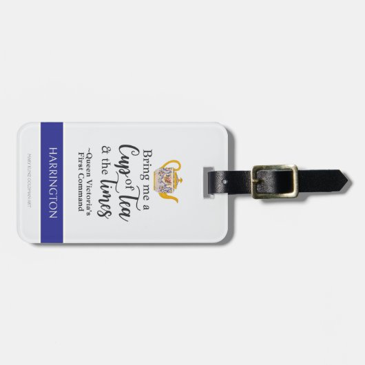 British Afternoon Tea Niedlich Queen Victoria Roya Gepäckanhänger (Vorderseite horizontal)