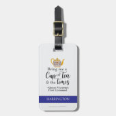 British Afternoon Tea Niedlich Queen Victoria Roya Gepäckanhänger (Vorderseite vertikal)