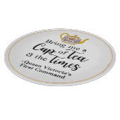 British Afternoon Tea Niedlich Queen Victoria Vint Schneidebrett (Ecke)