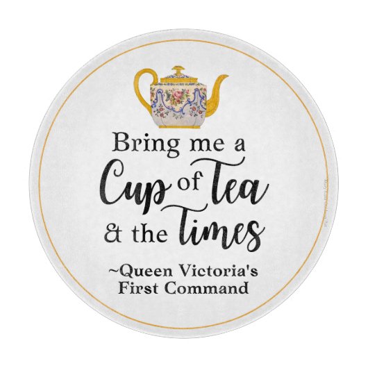 British Afternoon Tea Niedlich Queen Victoria Vint Schneidebrett (Vorderseite)