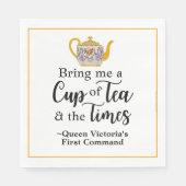 British Afternoon Tea Niedlich Queen Victoria Vint Serviette (Vorderseite)