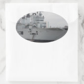 British Aircraft Carrier Ovaler Aufkleber (Tasche)