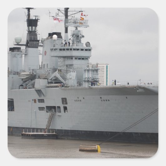 British Aircraft Carrier Quadratischer Aufkleber (Vorderseite)