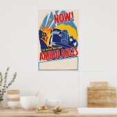 British Ambulance Poster Vintage War Propaganda (Küche)