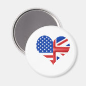 British American Heart Magnet (Vorderseite/Rückseite)