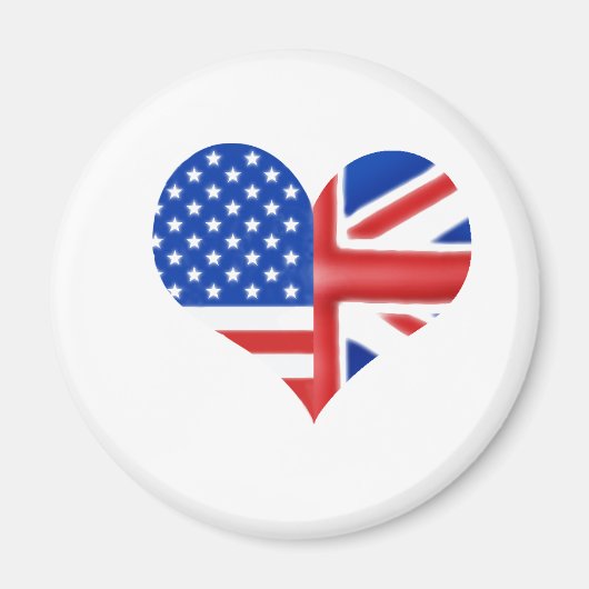 British American Heart Magnet (Vorne)