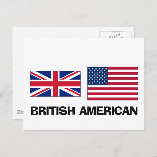 British American Postkarte (Vorne/Hinten)