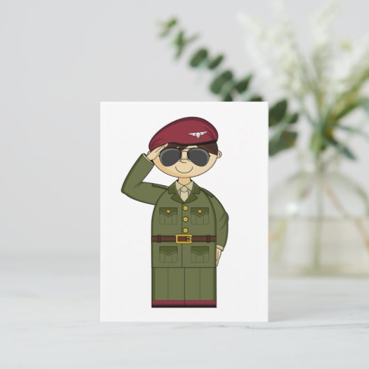 British Army Officer Postcard Postkarte (Stehend Vorderseite)