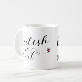 British At Heart, UK, Großbritannien Kaffeetasse (Vorderseite Links)
