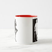 British Avengers - Schwarz-Weiß-Silhouette Zweifarbige Tasse (Mittel)