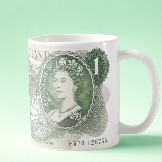 British Bank Note Tasse - 1970 One Pound Note on T