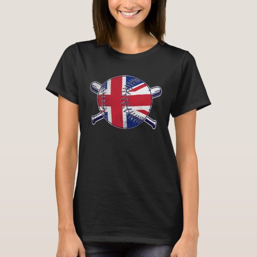 British Baseball Sport United Kingdom Baseball Tea T-Shirt (Vorderseite)