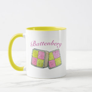 British Battenberg Marzipan Sponsor Cake UK Food Tasse