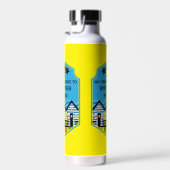British Beach Hut Geschenke und Dekoration Trinkflasche (Rechts)