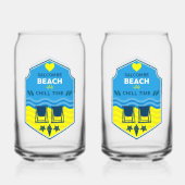 British Beach-Themed-Geschenk Dosenglas (Vorderseite)