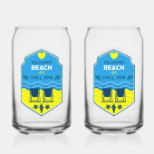 British Beach-Themed-Geschenk Dosenglas (Rückseite)