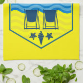 British Beach-Themed-Geschenk Geschirrtuch (Gefaltet)