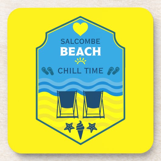 British Beach-Themed-Geschenk Getränkeuntersetzer (Vorderseite)