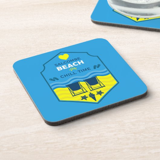 British Beach-Themed-Geschenk Getränkeuntersetzer (Linke Seite)