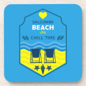 British Beach-Themed-Geschenk Getränkeuntersetzer (Vorderseite)