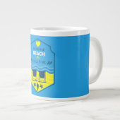 British Beach-Themed-Geschenk Jumbo-Tasse (Vorderseite Rechts)