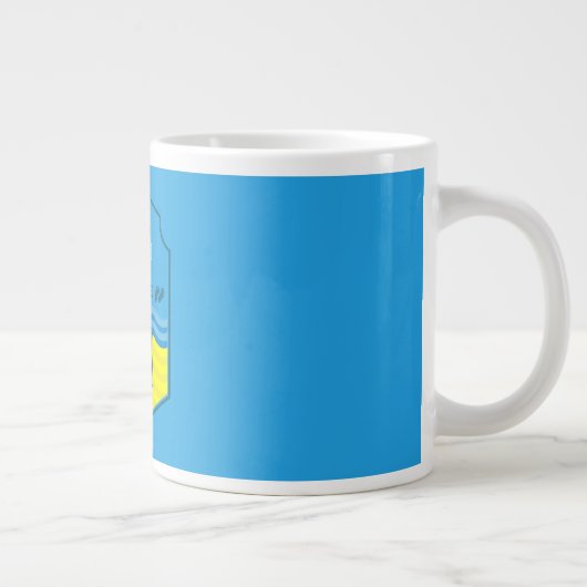 British Beach-Themed-Geschenk Jumbo-Tasse (Rechts)