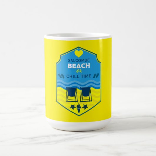 British Beach-Themed-Geschenk Kaffeetasse (Mittel)