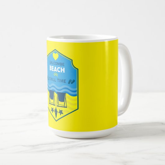 British Beach-Themed-Geschenk Kaffeetasse (VorderseiteRechts)