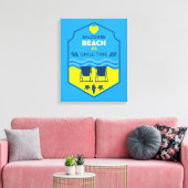 British Beach-Themed-Geschenk Leinwanddruck (Insitu (Wohnzimmer))