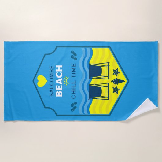 British Beach-Themed-Geschenk Strandtuch (Vorderseite)