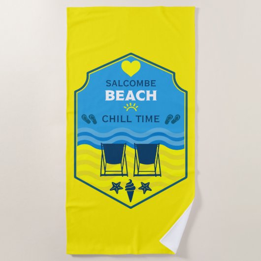 British Beach-Themed-Geschenk Strandtuch (Vorderseite)