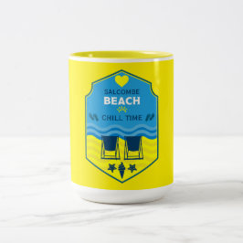 British Beach-Themed-Geschenk Zweifarbige Tasse