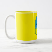 British Beach-Themed-Geschenk Zweifarbige Tasse (Links)