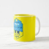 British Beach-Themed-Geschenk Zweifarbige Tasse (VorderseiteRechts)