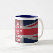 British Behalt Calm Carry British Coffee Tasse Cup (VorderseiteRechts)