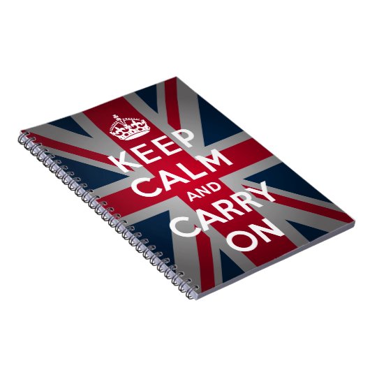 British Behalt Calm Carry British Spiral Notebook Notizblock (Rechte Seite)
