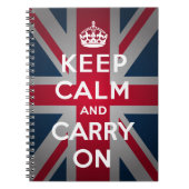 British Behalt Calm Carry British Spiral Notebook Notizblock (Vorderseite)