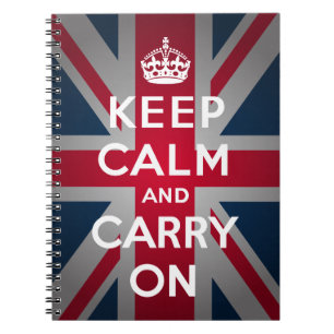 British Behalt Calm Carry British Spiral Notebook Notizblock
