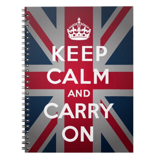 British Behalt Calm Carry British Spiral Notebook Notizblock (Vorderseite)