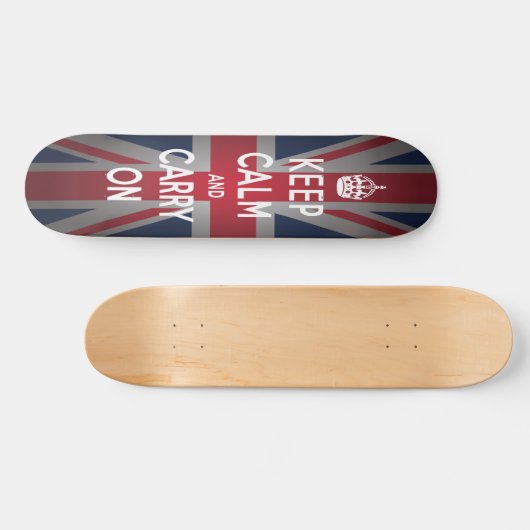 British Behielt Calm Carry Old School Skateboard (Horizontal)