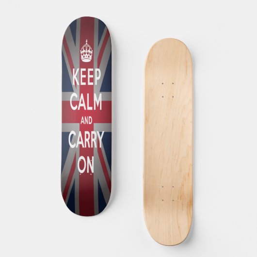 British Behielt Calm Carry Old School Skateboard (Vorderseite)