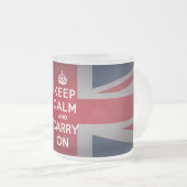 British Behielt Calm Mattiert Glass Coffee Tasse C (VorderseiteRechts)