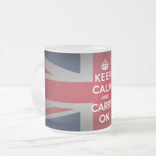 British Behielt Calm Mattiert Glass Coffee Tasse C (Vorderseite Links)