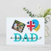 British Best Vater jemals Foto Card, Flag UK Pater Karte (Stehend Vorderseite)